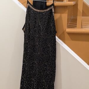 Elegant Black and Gold Women's Dress